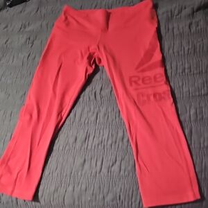 Reebok Bold Red Workout Capri Leggings